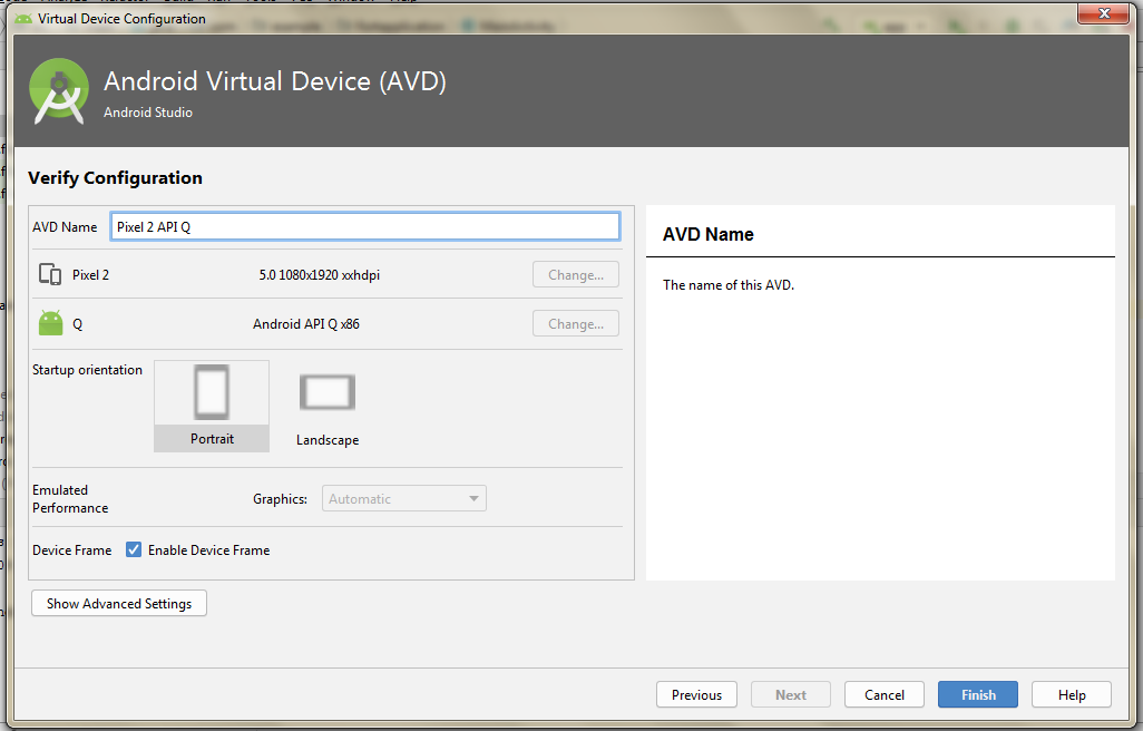 Create AVD step 3